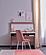 Linda Study Desk w/Top Module - White/Pink by Furnia Furniture