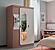 Linda 3 Door Wardrobe - White/Pink by Furnia Furniture