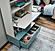 Marin Bookcase - White/Green by Furnia Furniture