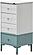 Marin Chest - White/Green by Furnia Furniture