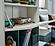 Marin Study Desk w/Top Module - White/Green by Furnia Furniture