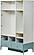 Marin 3 Door Wardrobe - White/Green by Furnia Furniture