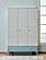 Marin 3 Door Wardrobe - White/Green by Furnia Furniture