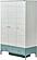 Marin 3 Door Wardrobe - White/Green by Furnia Furniture