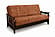 Suede Rust Futon Cover Full w/Piping (54" x 75") by Prestige