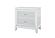 Alina White Nightstand w/LED & USB by Global Furniture