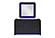 Beckett White/Black Mirror w/LED by Global Furniture
