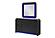 Beckett White/Black Mirror w/LED by Global Furniture
