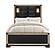 Blake Black/Gold Full Bed Group w/Lamps by Global Furniture