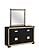 Blake Black/Gold Full Bed Group w/Lamps by Global Furniture
