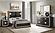 Blake Black/Gold King Bed w/Lamps, Dresser, Mirror, Nightstand by Global Furniture