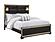 Blake Black/Gold King Bed Group w/Lamps by Global Furniture