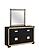 Blake Black/Gold King Bed Group w/Lamps by Global Furniture