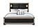 Blake Black/Gold King Bed Group w/Lamps by Global Furniture