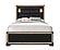 Blake Black/Gold Queen Bed w/Dresser, Mirror,2 Nightstands & Chest by Global Furniture
