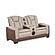 Bruno Faux Leather Reclining Loveseat - Brown by Galaxy Furniture