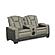 Bruno Faux Leather Reclining Sofa, Loveseat & Chair - Gray by Galaxy Furniture