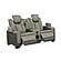 Bruno Faux Leather Reclining Loveseat - Gray by Galaxy Furniture