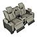 Bruno Faux Leather Reclining Loveseat - Gray by Galaxy Furniture