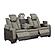 Bruno Faux Leather Reclining Sofa - Gray by Galaxy Furniture