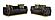 Cavalli Velvet Upholstery Loveseat - Black by Galaxy Furniture