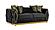 Cavalli Velvet Upholstery Sofa - Black by Galaxy Furniture