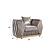 Cavalli Velvet Upholstery Chair - Taupe by Galaxy Furniture