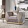 Cavalli Velvet Upholstery Chair - Taupe by Galaxy Furniture
