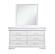 Charlie White King Bed w/LED, Dresser, Mirror & Nightstand by Global Furniture