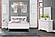 Charlie White King Bed w/LED, Dresser, Mirror & Nightstand by Global Furniture
