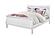 Charlie White Queen Bed w/LED, Dresser, Mirror & Nightstand by Global Furniture