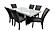 D02 Black/White Dining Table by Global Furniture