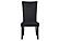 D03 Black Dining Table + 8 D03DC Black Velvet Dining Chair by Global Furniture