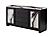 D12 Black Faux Panda Marble Top Buffet by Global Furniture