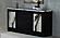 D12 Black Faux Panda Marble Top Buffet by Global Furniture