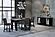 D12 Black Faux Panda Marble Top Buffet by Global Furniture