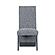 D1212 Grey Dining Table + 4 D12Dc White/Grey Dining Chair by Global Furniture
