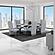 D1212 Grey Dining Table + 4 D12Dc White/Grey Dining Chair by Global Furniture
