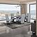 D1212 Grey Dining Table + 4 D12Dc White/Grey Dining Chair by Global Furniture
