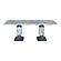 D1212 Grey Faux Marble Top Dining Table by Global Furniture