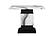 D12 Black/White Bar Table & 4 D12BS Black Fabric Bar Stools by Global Furniture
