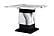 D12 Black/White Bar Table & 4 D12BS Brown Fabric Bar Stools by Global Furniture