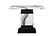 D12 Black/White Bar Table & 4 D12BS Brown Fabric Bar Stools by Global Furniture