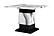 D12 Black/White Square Faux Marble Table Top Bar Table by Global Furniture