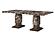 D12 Brown Dining Table w/6 D12 Brown Fabric Dining Chairs by Global Furniture