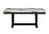 D1319DT Black/White Dining Table & 4 D1319 Light Grey Fabric Dining Chair, Dining Bench by Global Furniture