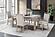 D1321DT Light Grey Dining Table + D1321DC Light Grey Fabric Dining Chair by Global Furniture