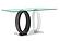 D1628 Rectangular Clear Glass Top Dining Table by Global Furniture