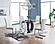 D1628 Rectangular Clear Glass Top Dining Table by Global Furniture