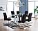 D1628 Rectangular Clear Glass Top Dining Table by Global Furniture
